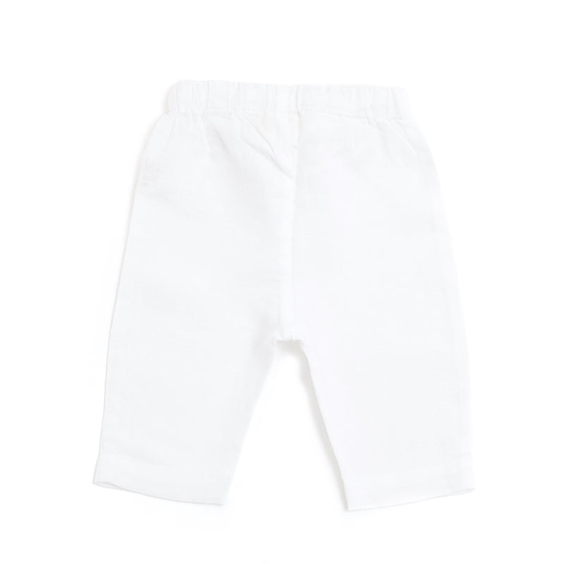 Pure linen Baby White Pant - Shell Collection