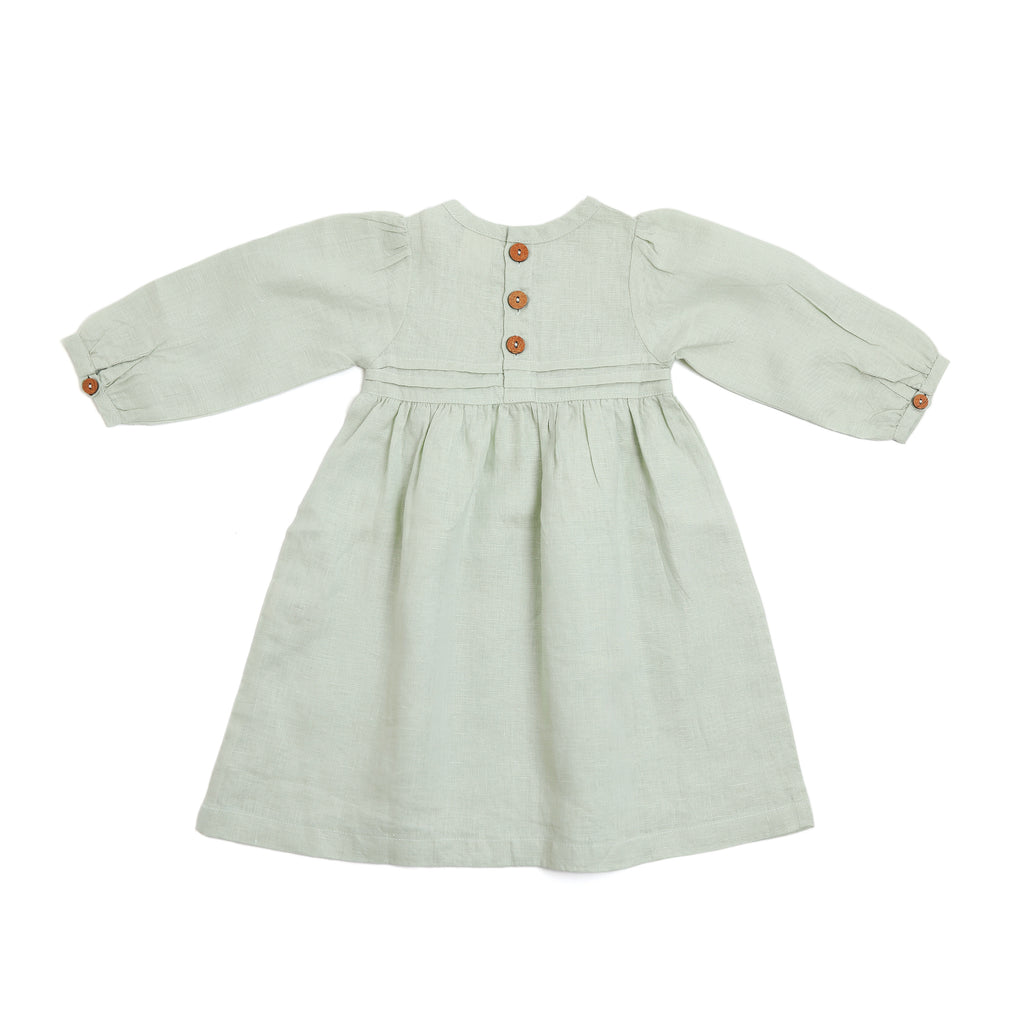فستان  تيفاني من الكتان الطبيعي للأطفال