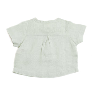 Pure linen Baby Sea Foam Shirt -Shell Collection