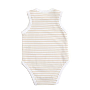 Organic Cotton Baby -Bodysuit Sleeveless -Striped Collection