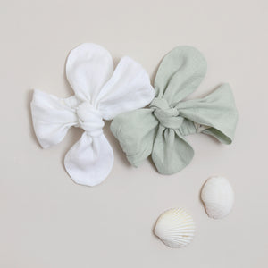 Natural linen Baby Sea Foam Headband - Shell Collection