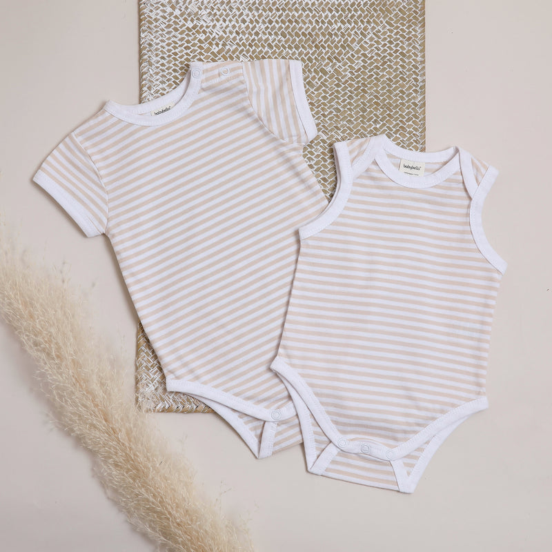 Organic Cotton baby -Bodysuit Short Sleeve-Striped Collection
