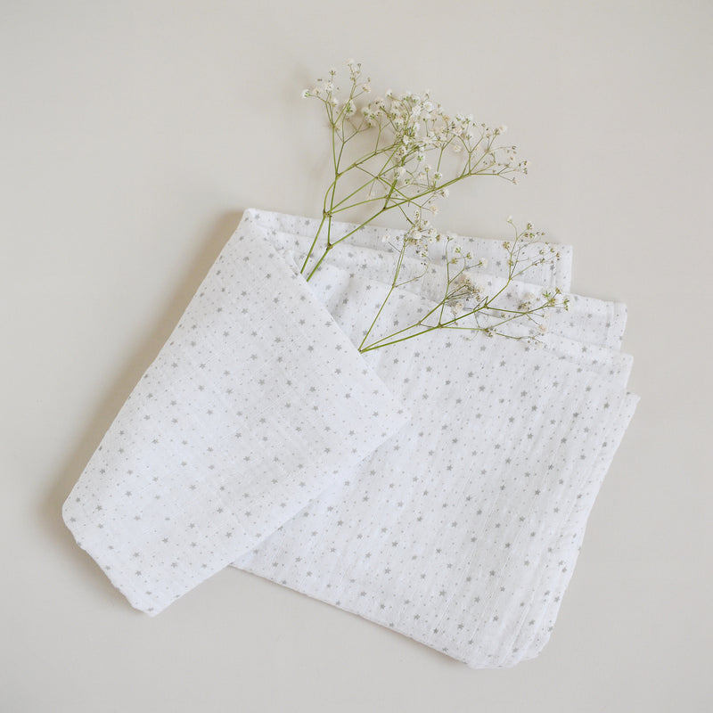 Organic Cotton Baby Wrap Blanket - Stars